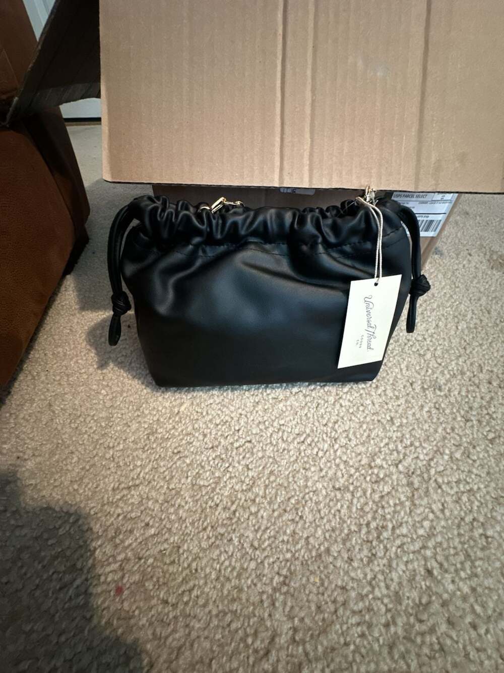 Universal Thread Black Faux Leather Bag